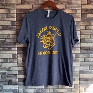 Bella Canvas Jason Isbell and the 400 Unit basic Logo Navy Heathered Large